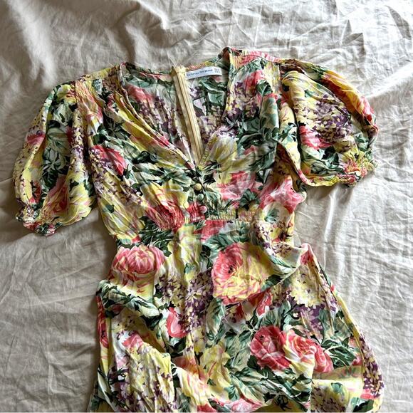 SALE💝 Faithfull the Brand Yellow Floral Garden Party Maxi Dress - Picture 1 of 8
